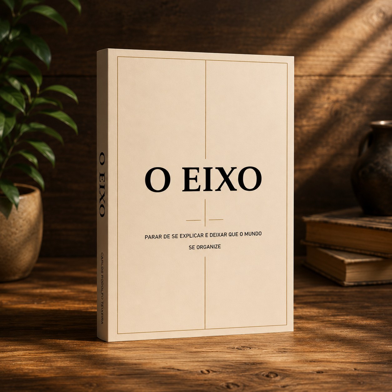 Capa do livro O Eixo — Parar de se explicar e deixar que o mundo se organize